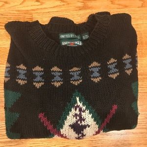 Vintage hand knitted comfy American eagle sweater
